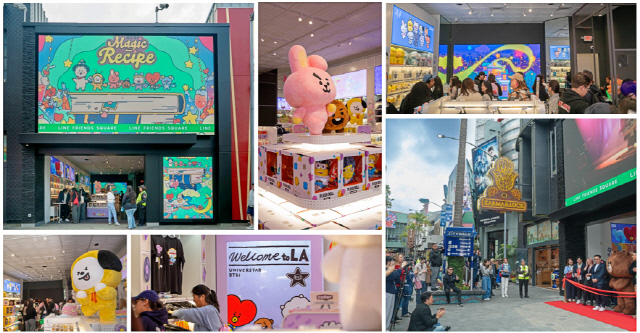 IPX 미국 세 번째 정규 스토어 라인프렌즈 스퀘어 유니버설 시티워크 할리우드 스토어. IPX 제공